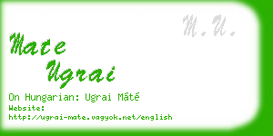 mate ugrai business card